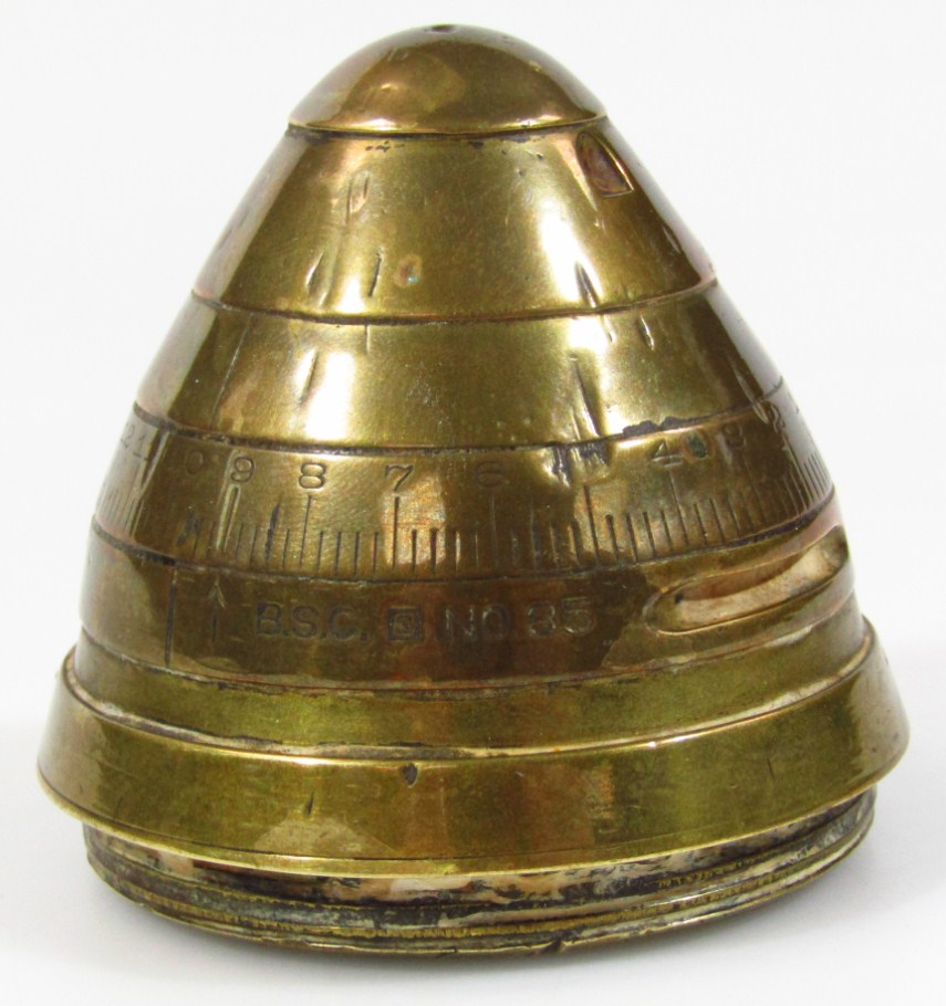 Appraisal: A First World War ordinance interest brass shell noise cone