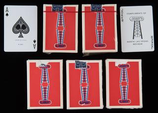 Appraisal: Six Orange Original Jerry s Nugget Casino Playing Card Decks