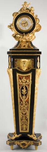 Appraisal: Franz Hermle Boulle Clock and Stand Pedestal lacquered case the