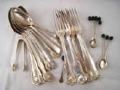 Appraisal: Silver King's Husk flatware Five tableforks three tablespoons four dessertspoons