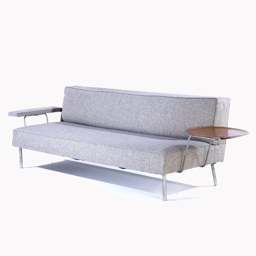 Appraisal: GEORGE NELSON HERMAN MILLER Sofa upholstered in grey fabric with