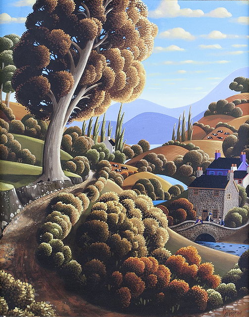 Appraisal: George Callaghan British b Down by a flowing riversigner lower