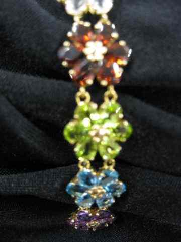 Appraisal: Gemstone Bracelet peridot blue topaz amethyst garnet citrine in k