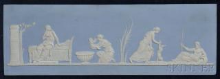 Appraisal: Wedgwood Solid Light Blue Jasper Plaque England th century rectangular