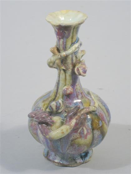 Appraisal: Unusual Chinese 'dragon' flambe glazed porcelain vase qing dynasty The