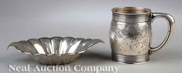 Appraisal: An American Aesthetic Sterling Silver Cup Whiting c s reeded