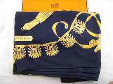 Appraisal: A Hermes scarf ''Les Cavaliers D'Or'' in original box