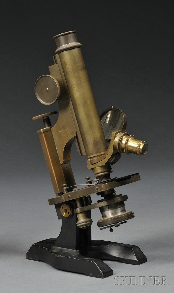 Appraisal: Brass Monocular Compound Microscope J Grunow New York th century