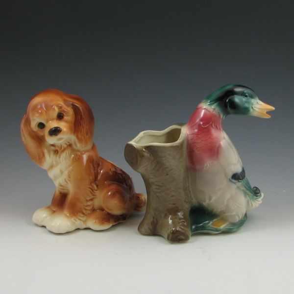 Appraisal: Two novelty figure planters including a mallard duck and a