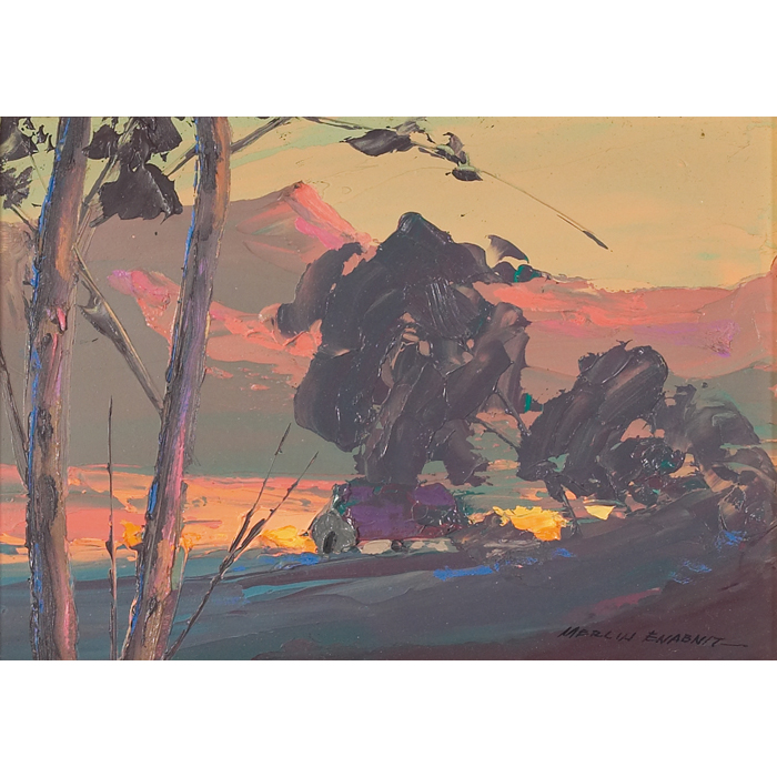 Appraisal: Merlin Glen Enabnit American - ''Western Landscapes '' c pair