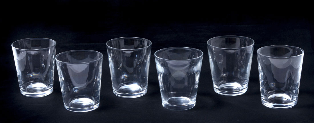 Appraisal: STEUBEN OLD FASHIONED GLASSES IN BOX pieces total rounded body