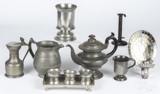 Appraisal: Pewter and tin tablewares