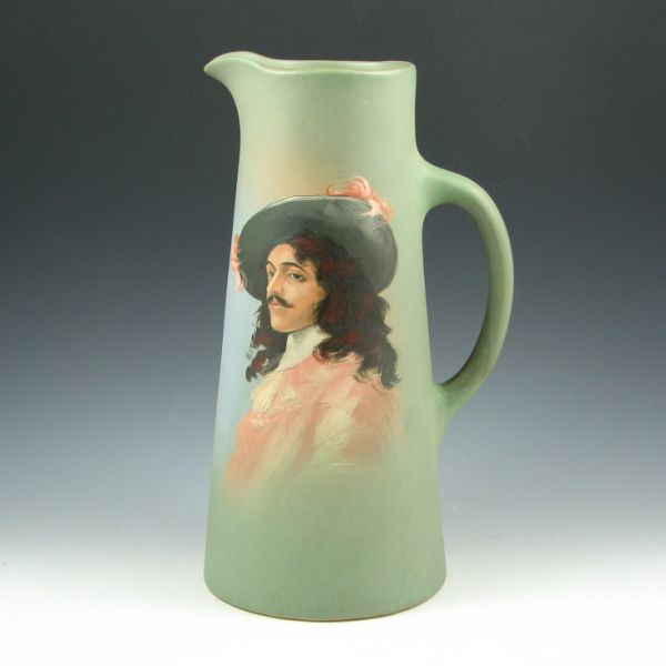 Appraisal: Exceptional Weller Matte Louwelsa or Perfecto tankard with cavalier gentleman