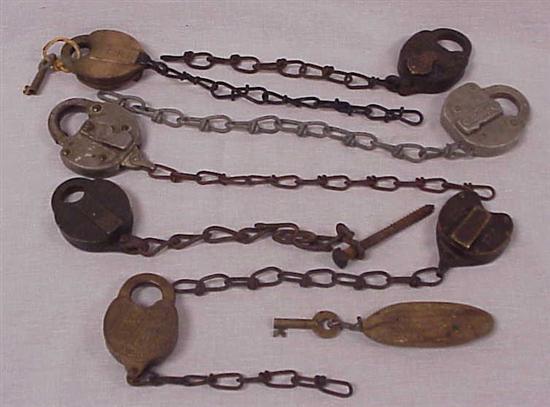 Appraisal: Collection of seven railroad locks including New York New Haven