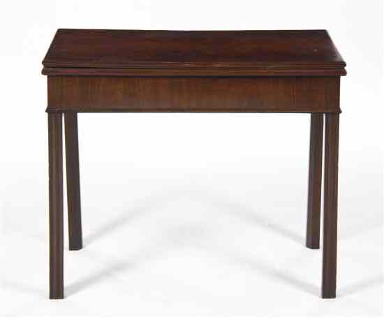 Appraisal: A Chippendale Style Mahogany Flip-Top Games Table th century the