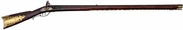 Appraisal: Full-Stock Flintlock Rifle by J Kiperger cal '' octagonal barrel