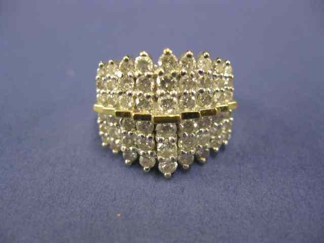 Appraisal: Diamond Fashion Ring round diamondstotaling carats in k yellow gold