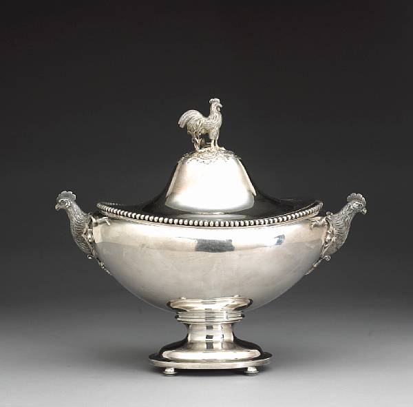 Appraisal: A silver soup tureen with coverW K Vanderslice San Francisco