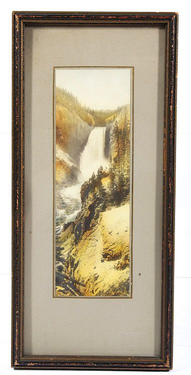 Appraisal: Framed Photograph of Haynes Falls in Yellowstone Included in this