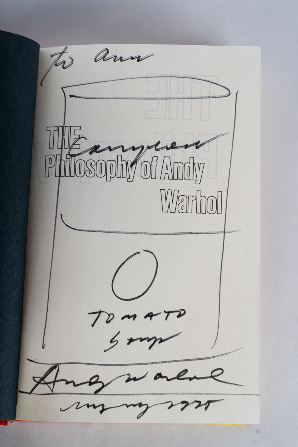 Appraisal: ANDY WARHOL - PHILOSOPHY CAMPBELL'S SOUP CAN DRAWINGThe drawing of