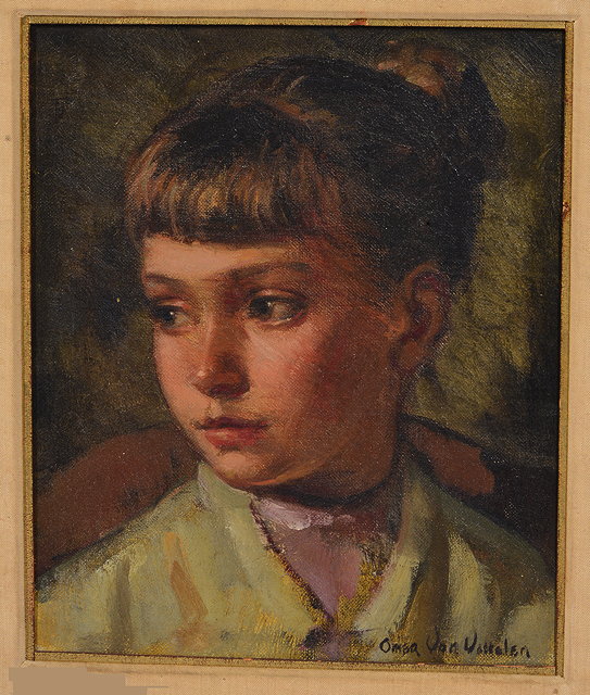 Appraisal: OMER VAN VOSSELEN - A PORTRAIT OF A YOUNG GIRL