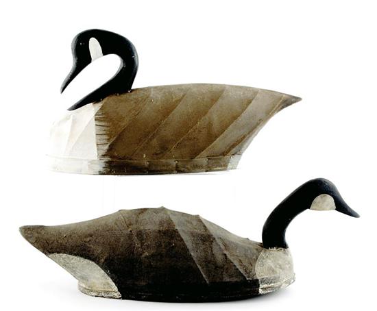 Appraisal: Canada geese decoys circa - goose with preening head possibly