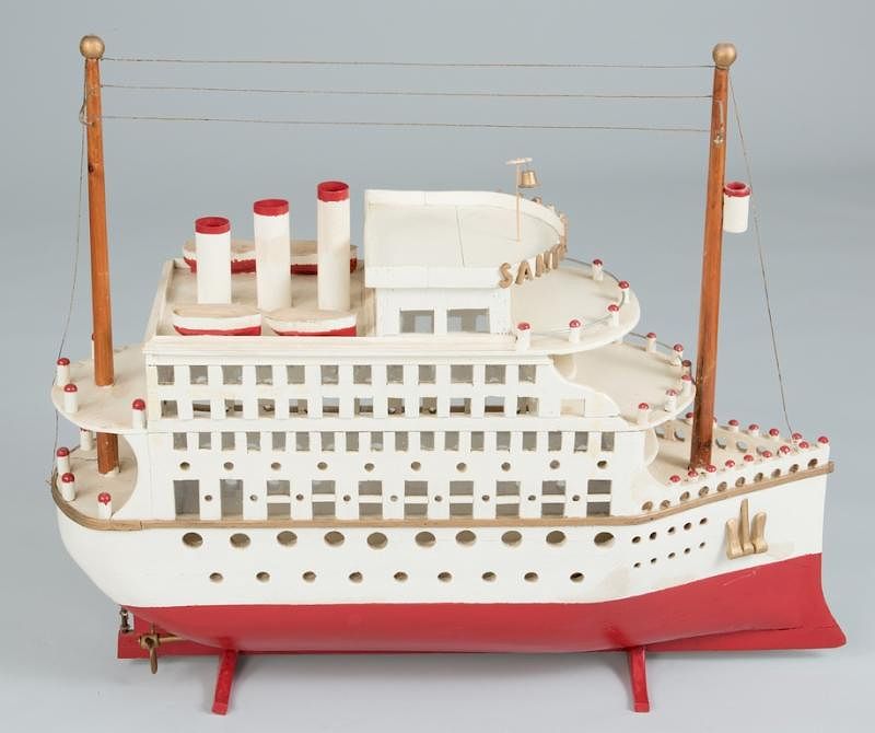 Appraisal: Folk Art Model of Riverboat Folk Art model of the