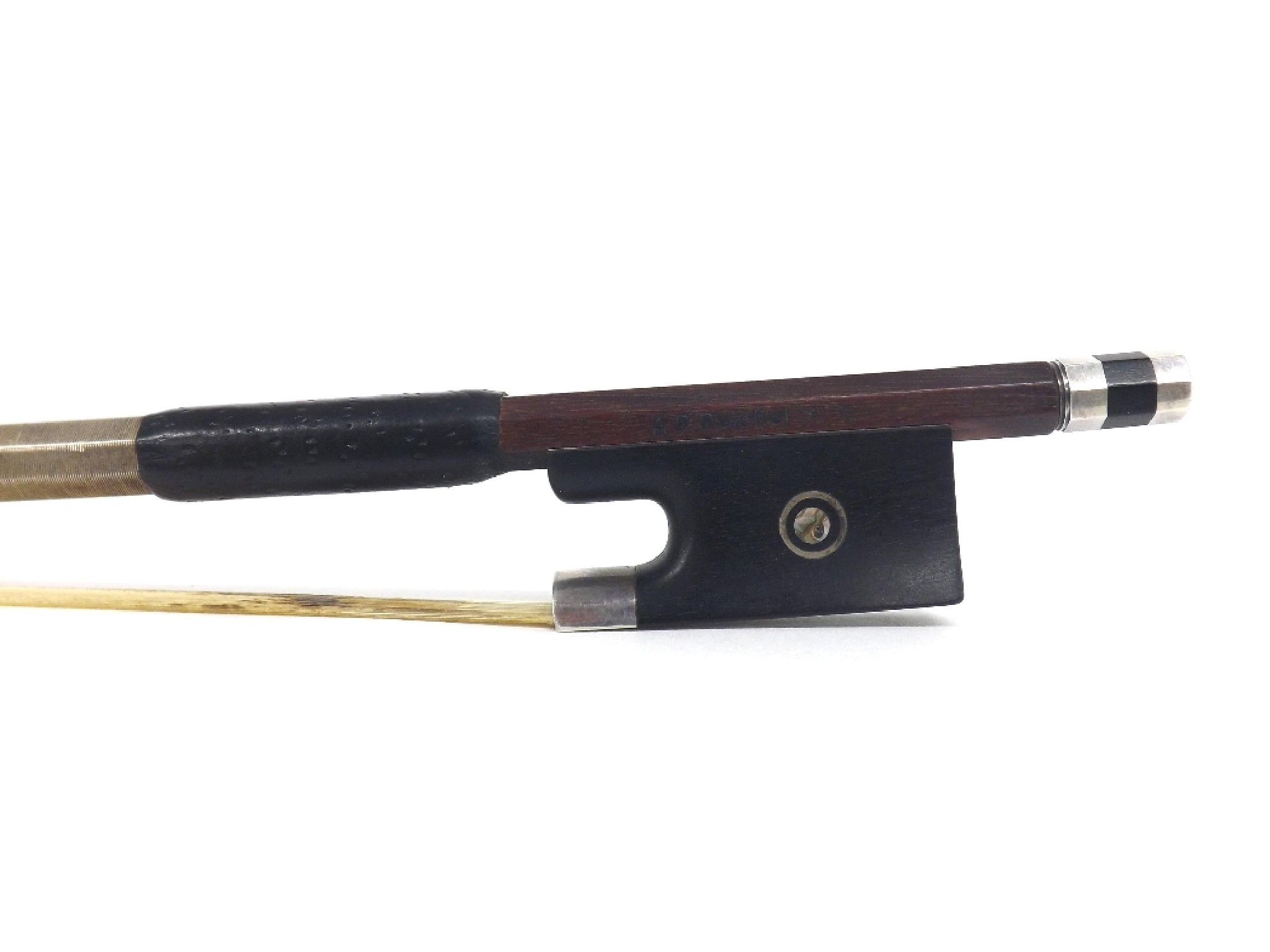 Appraisal: German silver mounted violin bow stamped A R Reichel the