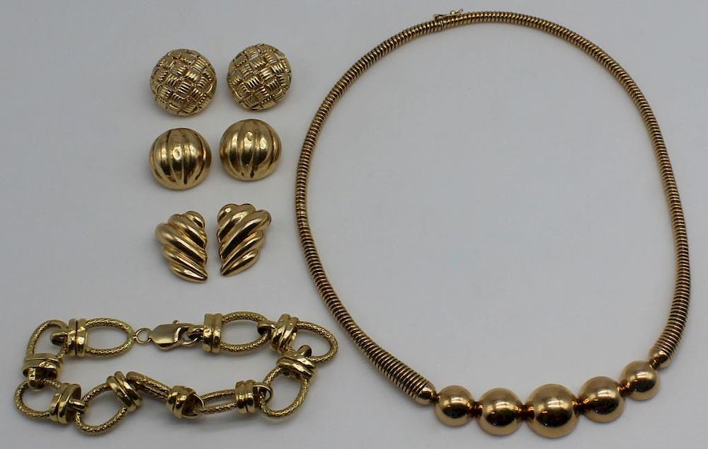 Appraisal: JEWELRY Assorted kt Gold Jewelry Includes a pair of kt