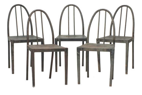 Appraisal: A set of five th century steel framed hoop back