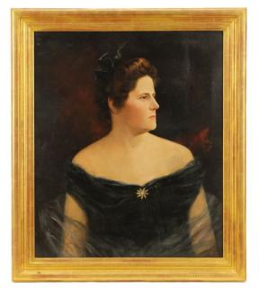 Appraisal: American School Madame American School circa Untitled Madame oil on