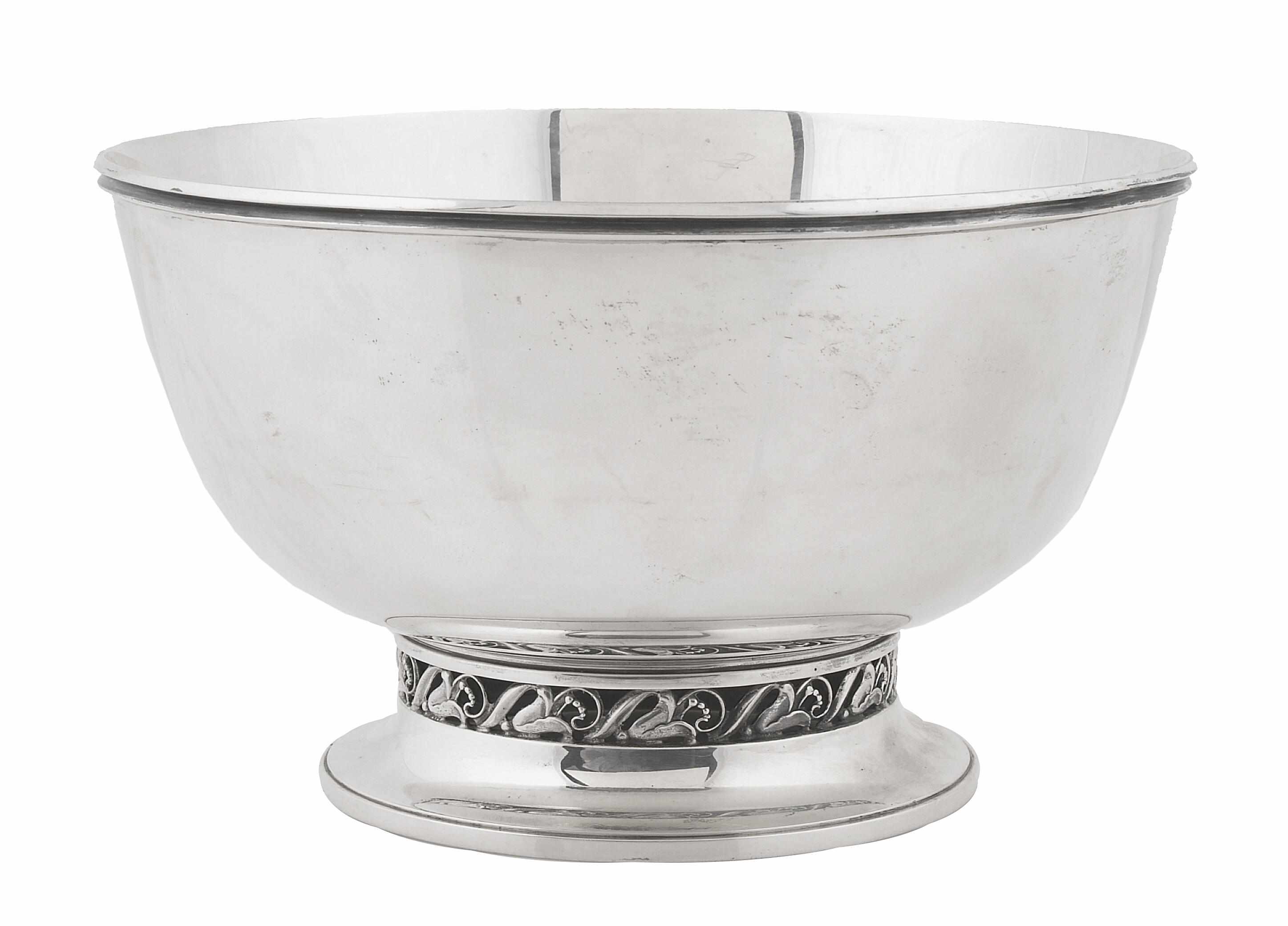 Appraisal: An American sterling silver Modernist center bowl Alphonse La Paglia