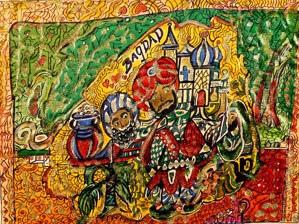 Appraisal: Outsider Art Alpha Andrews Ali Baba and His Forty Thieves