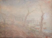 Appraisal: Yamada Baske American d Known for his misty waterscapes and