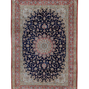 Appraisal: A Tabriz Silk Rug Late th Century feet inches x