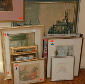 Appraisal: GROUP LOT OF VARIOUS ARTWORKS INC REPRODUCTION FRENCH POSTERS