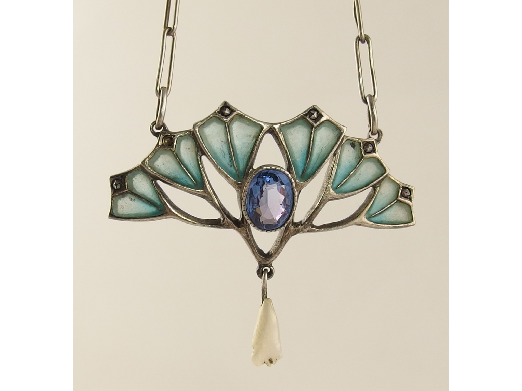 Appraisal: A superb plique a jour Art Nouveau necklace by Ernst