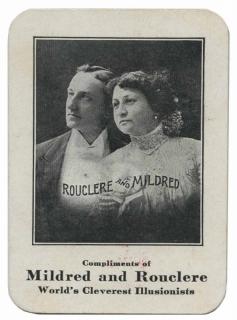 Appraisal: Rouclere Harry and Mildred Mildred and Rouclere throw-out card Circa