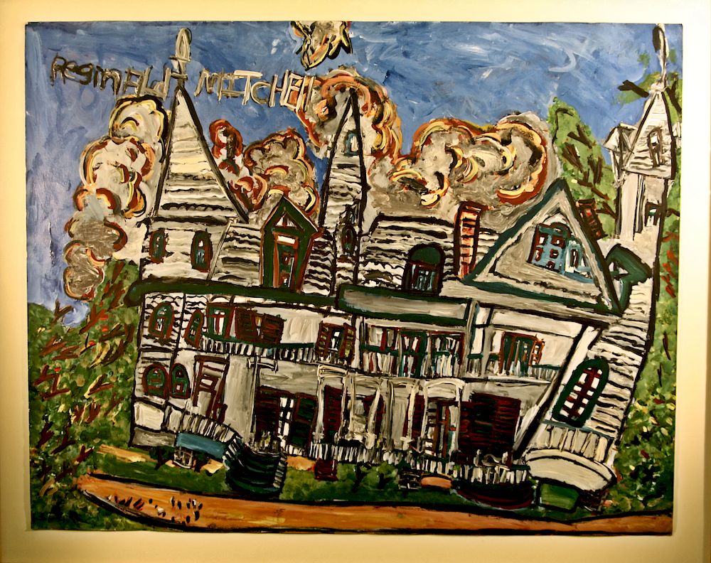 Appraisal: Outsider Art Reginald Mitchell Scary House Mitchell Reginald b Scary