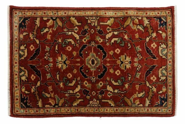 Appraisal: Hand-tied Persian wool and silk rug approx ' l '