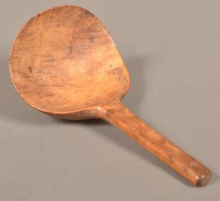 Appraisal: Pennsylvania Tiger Maple Butter Paddle Pennsylvania th Century Tiger Maple