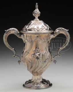 Appraisal: ENGLISH STERLING SILVER COVERED LOVING CUP LONDON - BY FRANCIS