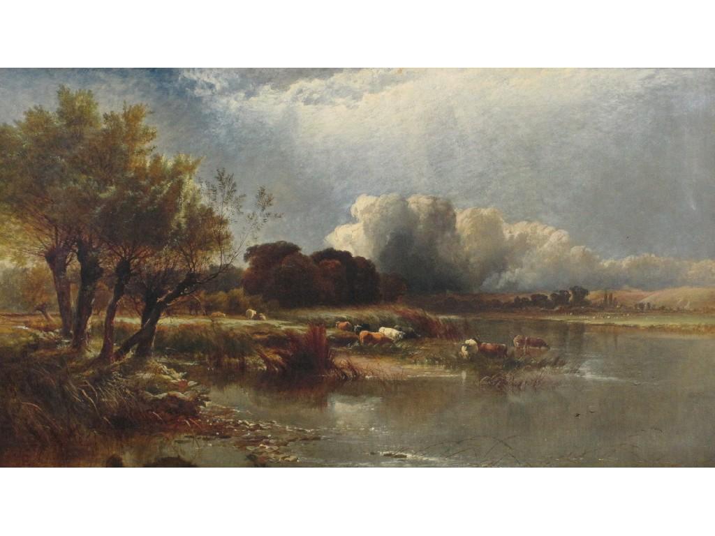 Appraisal: ARTHUR GILBERT - Cattle at a River-sidesigned with monogram 'A