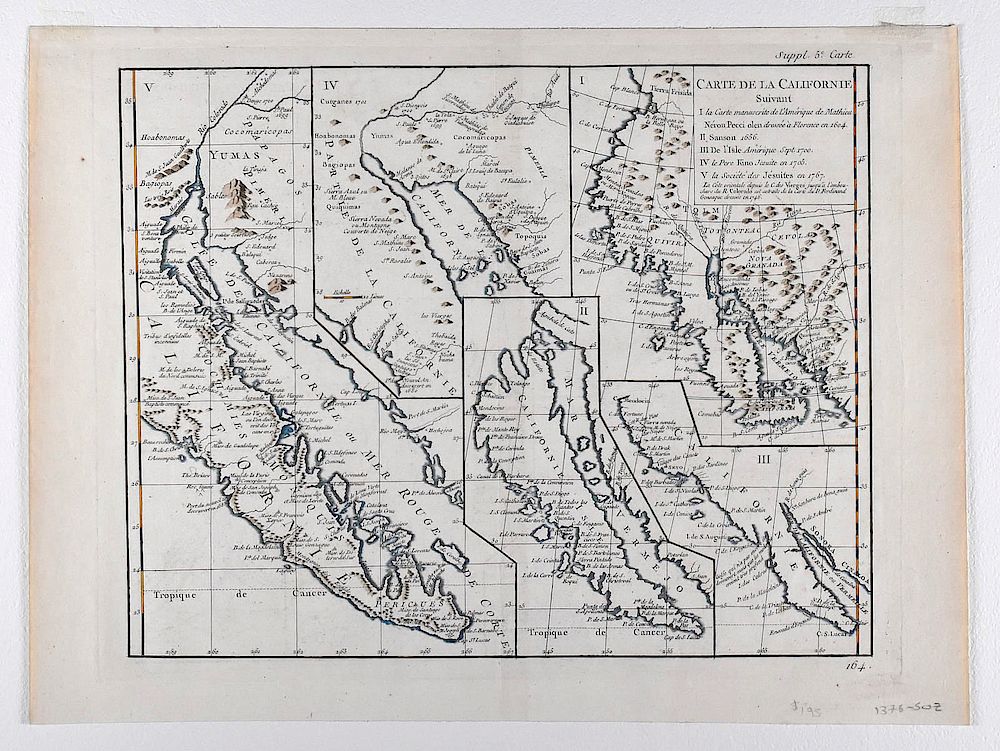 Appraisal: Diderot and de Vaugondy Map of California ca Denis Diderot