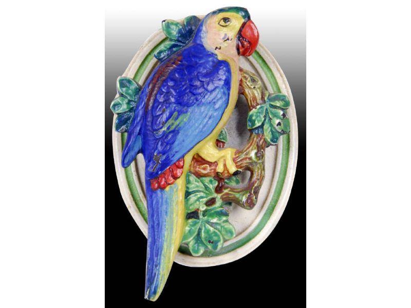 Appraisal: Parrot on Branch Cast Iron Doorknocker Description - '' x