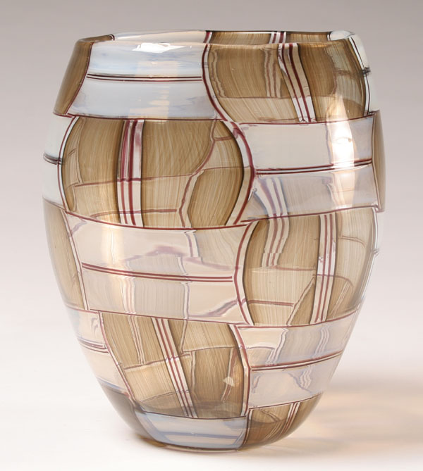 Appraisal: Barovier and Toso Parabolici patchwork glass vase designed by Ercole