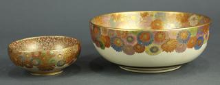 Appraisal: Japanese Kyoto Satsuma Bowls Lot of Japanese Kyo Satsuma bowls