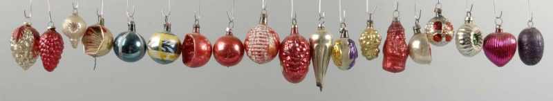 Appraisal: Lot of Miniature Glass Christmas Ornaments Condition Excellent Size Largest