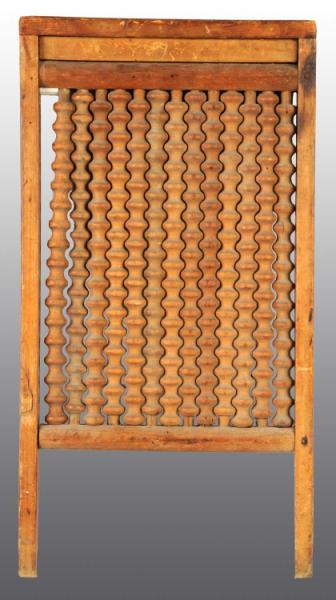 Appraisal: Wooden Washboard Description Unique wooden knob rollers Condition Very Good