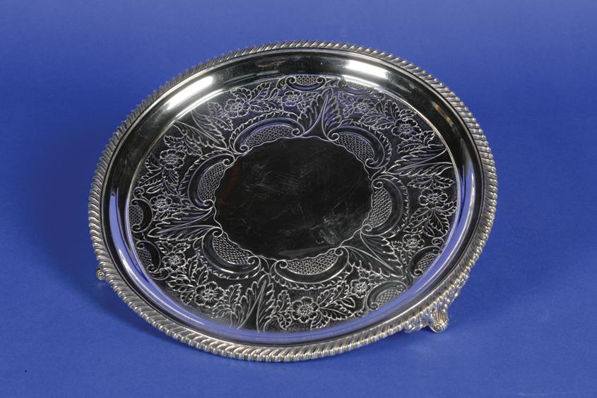 Appraisal: A GEORGE IV SCOTTISH SALVER of circular form with a